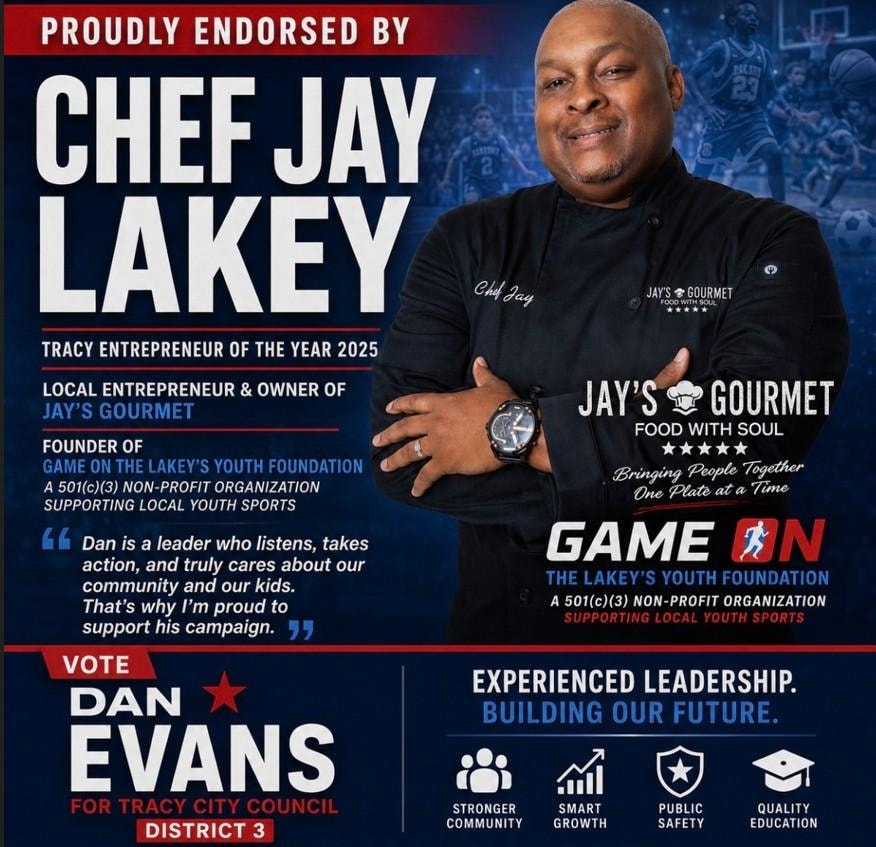 Chef Jay Lakey endorsement of Dan Evans